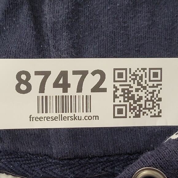 Champion Hoodie Large 22x26 Blue Spellout Script AOP - Picture 7 of 13